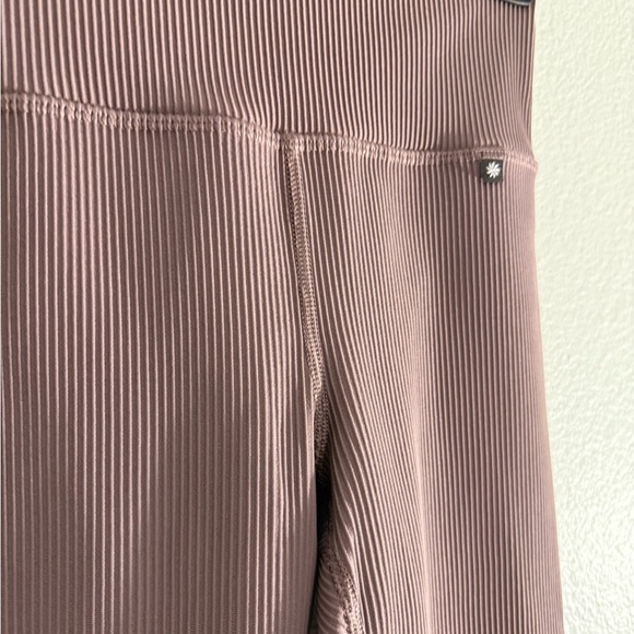 Athleta Mauve Ribbed Leggings - Picture 3 of 7